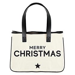 Mini Holiday Canvas Tote - Merry Christmas