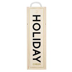 Wood Wine Box - Holiday Cheer