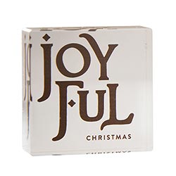 Mini Lucite Block - Joyful Christmas